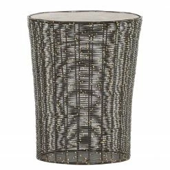 Jack & Alice Beistelltisch Crossett II - Aluminium / Eisen / Messing Antik / Schwarz