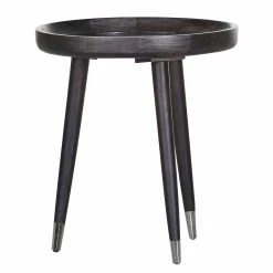 Red Living Beistelltisch Brookwood IX - Mango massiv / Metall - Mango Schwarz / Silber