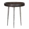 Red Living Beistelltisch Brookwood X - Mango massiv / Metall - Mango Schwarz / Silber