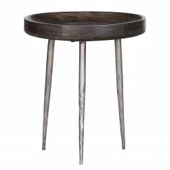 Red Living Beistelltisch Brookwood X - Mango massiv / Metall - Mango Schwarz / Silber