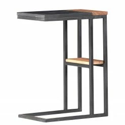 Red Living Beistelltisch Brookwood VII - Echtsteinfurnier / Akazie massiv - Schiefer / Akazie