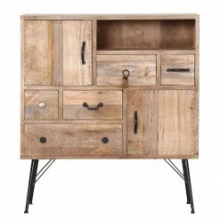 Red Living Kommode Latta - Mango massiv / Metall - Mango / Schwarz -WOHNZIMMERMÖBEL Verkäufe 1000211450 200504 13494300184 DETAILS P000000001000211450