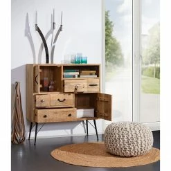 Red Living Kommode Latta - Mango massiv / Metall - Mango / Schwarz -WOHNZIMMERMÖBEL Verkäufe 1000211450 220316 022 MOOD DETAILS P000000001000211450 mood