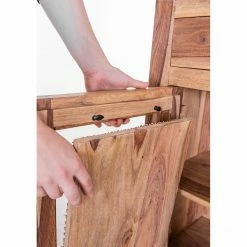 Naturoo TV-Lowboard Nyack - Mango massiv / Wiener Geflecht - Mango / Gold -WOHNZIMMERMÖBEL Verkäufe 1000211452 210217 11362900003 DETAILS P000000001000211452