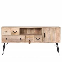 Red Living Sideboard Latta - Mango massiv / Metall - Mango / Schwarz -WOHNZIMMERMÖBEL Verkäufe 1000211455 200504 13494600199 DETAILS P000000001000211455
