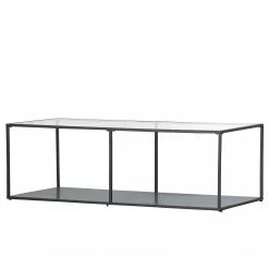 Loftscape Couchtisch Carrabelle I - Glas / Metall - Grau / Anthrazit