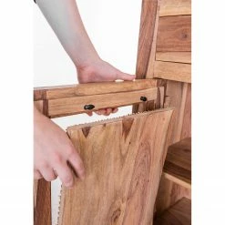 Naturoo Highboard Nyack - Mango massiv / Wiener Geflecht - Mango / Gold -WOHNZIMMERMÖBEL Verkäufe 1000211487 210217 11364000011 DETAILS P000000001000211487