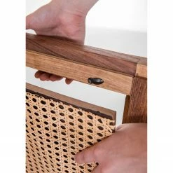 Naturoo Highboard Nyack - Mango massiv / Wiener Geflecht - Mango / Gold -WOHNZIMMERMÖBEL Verkäufe 1000211487 210217 11364200012 DETAILS P000000001000211487