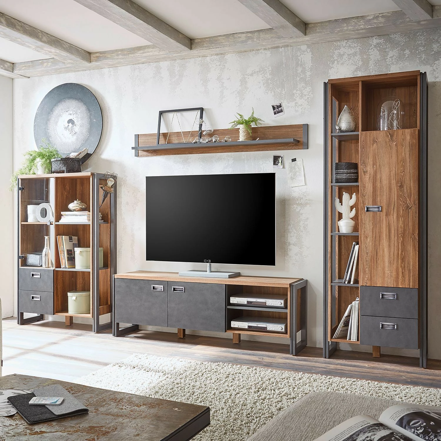 Ars manufacti Regal Marton V - Eiche Stirling Dekor / Anthrazit 3 Ars manufacti Regal Marton V - Eiche Stirling Dekor / Anthrazit – Bild 3