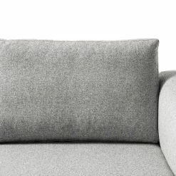 Studio Copenhagen Wohnlandschaft COSO Classic+ - Webstoff Inze: Hellgrau - Longchair davorstehend rechts / Ottomane links - Bettkasten - Chrom glänzend -WOHNZIMMERMÖBEL Verkäufe 1000212027 200811 17104301676 DETAILS P000000001000212027