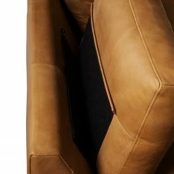 Studio Copenhagen Wohnlandschaft COSO Classic+ - Echtleder Taru: Hellbraun - Longchair davorstehend rechts / Ottomane links - Bettkasten - Chrom glänzend -WOHNZIMMERMÖBEL Verkäufe 1000212033 200811 17221401096 DETAILS P000000001000212033