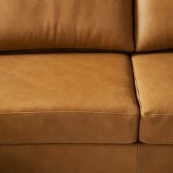 Studio Copenhagen Wohnlandschaft COSO Classic+ - Echtleder Taru: Hellbraun - Longchair davorstehend rechts / Ottomane links - Bettkasten - Chrom glänzend -WOHNZIMMERMÖBEL Verkäufe 1000212033 200811 17221501097 DETAILS P000000001000212033