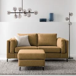 Studio Copenhagen 2-Sitzer Sofa COSO Classic+ - Webstoff Inze: Hellbraun - Schwarz -WOHNZIMMERMÖBEL Verkäufe 1000212493 201008 13273200074 MOOD DETAILS P000000001000212493 mood