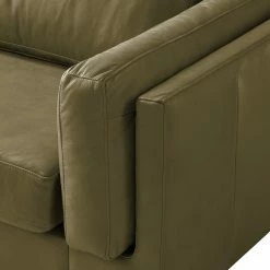 Studio Copenhagen Ecksofa COSO Classic+ mit Longchair - Echtleder Taru: Olivgrün - Breite: 287 cm - Longchair davorstehend links - Eiche Dunkel -WOHNZIMMERMÖBEL Verkäufe 1000212812 200825 13293100297 DETAILS P000000001000212812