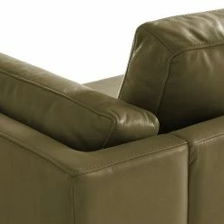 Studio Copenhagen Ecksofa COSO Classic+ mit Longchair - Echtleder Taru: Olivgrün - Breite: 287 cm - Longchair davorstehend links - Eiche Dunkel -WOHNZIMMERMÖBEL Verkäufe 1000212812 200825 13293500304 DETAILS P000000001000212812