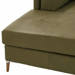 Studio Copenhagen Ecksofa COSO Classic+ mit Longchair - Echtleder Taru: Olivgrün - Breite: 287 cm - Longchair davorstehend links - Eiche Dunkel -WOHNZIMMERMÖBEL Verkäufe 1000212812 200825 13293600305 DETAILS P000000001000212812