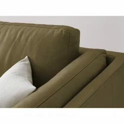 Studio Copenhagen Ecksofa COSO Classic+ mit Longchair - Echtleder Taru: Olivgrün - Breite: 287 cm - Longchair davorstehend links - Eiche Dunkel -WOHNZIMMERMÖBEL Verkäufe 1000212812 201008 13334800133 DETAILS P000000001000212812