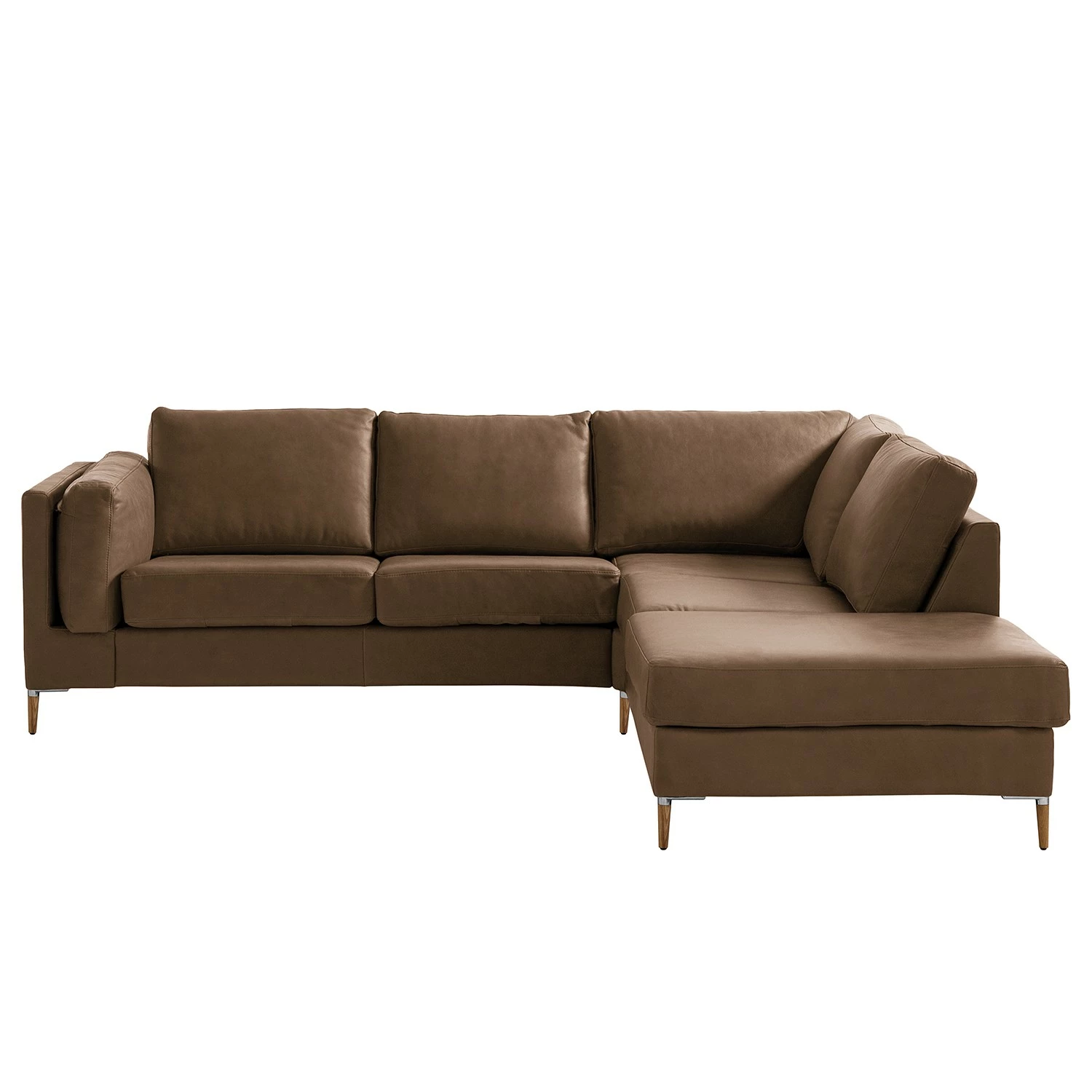 Studio Copenhagen Ecksofa COSO Classic+ mit Ottomane - Echtleder Taru: Nougat - Breite: 245 cm - Ottomane davorstehend rechts - Bettkasten - Eiche Dunkel 6 Studio Copenhagen Ecksofa COSO Classic+ mit Ottomane - Echtleder Taru: Nougat - Breite: 245 cm - Ottomane davorstehend rechts - Bettkasten - Eiche Dunkel – Bild 6