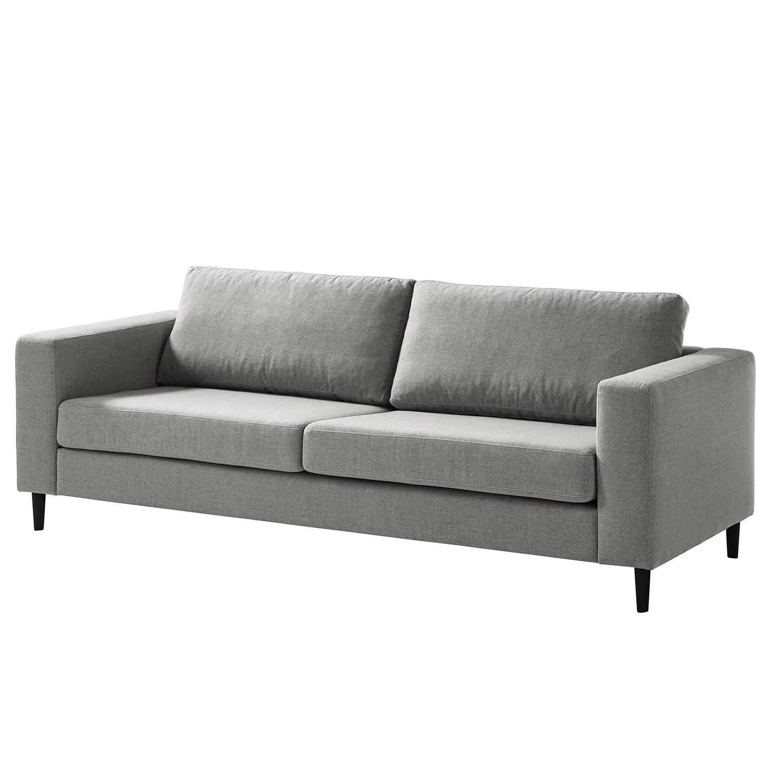 Studio Copenhagen 3-Sitzer Sofa COSO Classic - Webstoff Milan: Hellgrau - Buche 1 Studio Copenhagen 3-Sitzer Sofa COSO Classic - Webstoff Milan: Hellgrau - Buche