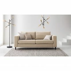 Studio Copenhagen 2,5-Sitzer Sofa COSO Classic - Webstoff Milan: Beige - Buche -WOHNZIMMERMÖBEL Verkäufe 1000213010 201023 11040800058 MOOD DETAILS P000000001000213010 mood