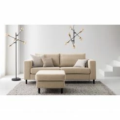 Studio Copenhagen 2,5-Sitzer Sofa COSO Classic - Webstoff Milan: Beige - Buche -WOHNZIMMERMÖBEL Verkäufe 1000213010 201023 11040800059 MOOD DETAILS P000000001000213010 mood