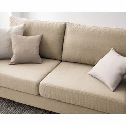 Studio Copenhagen 2,5-Sitzer Sofa COSO Classic - Webstoff Milan: Beige - Buche -WOHNZIMMERMÖBEL Verkäufe 1000213010 201023 11040900061 DETAILS P000000001000213010