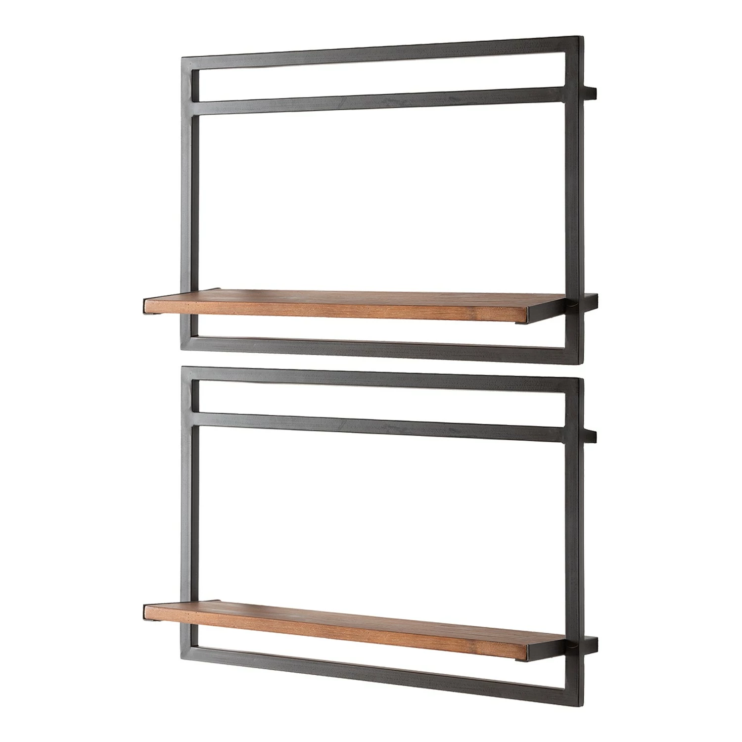 Ars manufacti Wandregal-Set Manchester II (5-teilig) - Akazie massiv / Metall - Akazie / Anthrazit 4 Ars manufacti Wandregal-Set Manchester II (5-teilig) - Akazie massiv / Metall - Akazie / Anthrazit – Bild 4