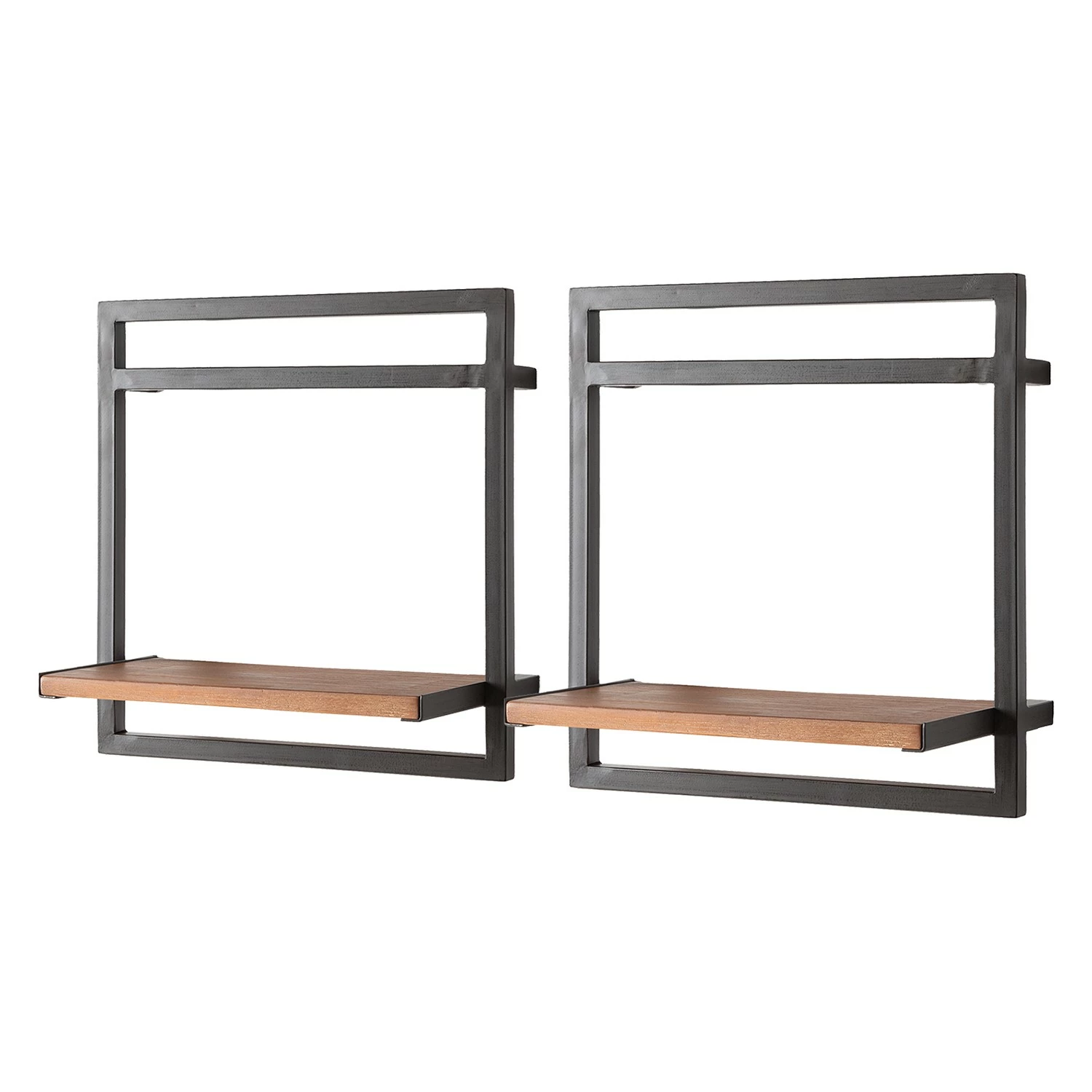 Ars manufacti Wandregal-Set Manchester III (5-teilig) - Akazie massiv / Metall - Akazie / Anthrazit 4 Ars manufacti Wandregal-Set Manchester III (5-teilig) - Akazie massiv / Metall - Akazie / Anthrazit – Bild 4