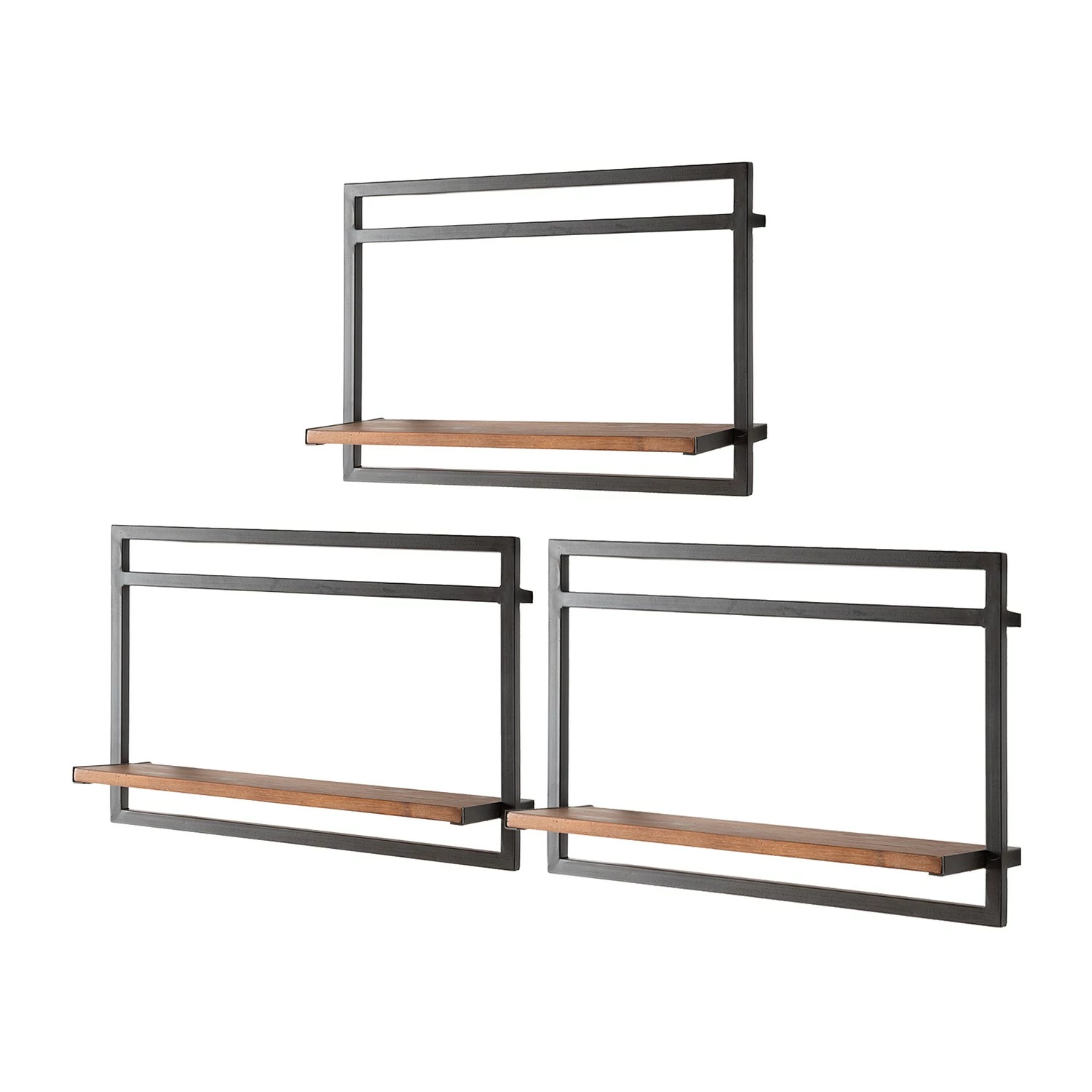 Ars manufacti Wandregal-Set Manchester VI (7-teilig) - Akazie massiv / Metall - Akazie / Anthrazit 6 Ars manufacti Wandregal-Set Manchester VI (7-teilig) - Akazie massiv / Metall - Akazie / Anthrazit – Bild 6