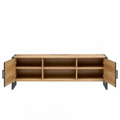 Naturoo TV-Lowboard Ironwood II - Echtholzfurnier / Metall - Alteiche / Grau -WOHNZIMMERMÖBEL Verkäufe 1000213252 200512 14010600065 DETAILS P000000001000213252