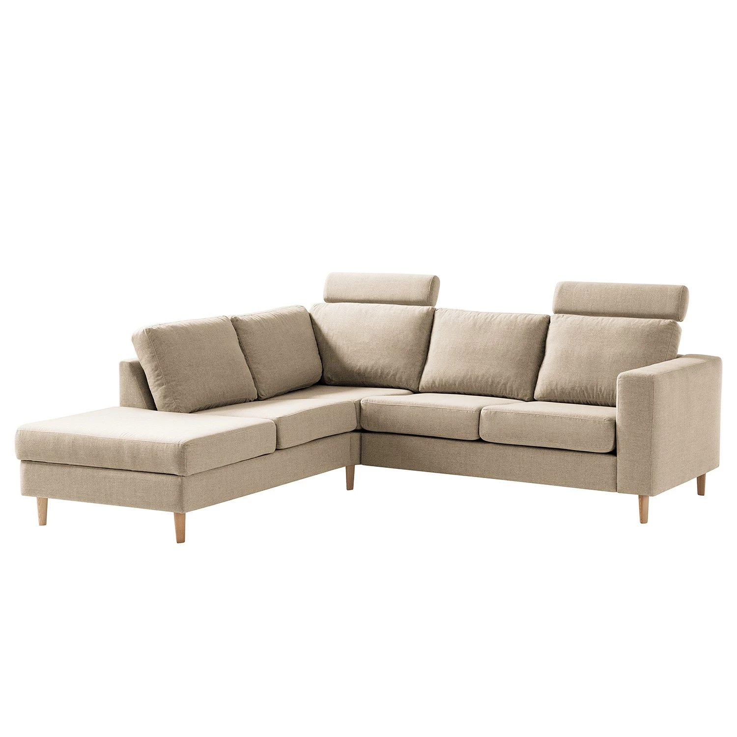 Studio Copenhagen Ecksofa COSO Classic mit Ottomane - Webstoff Milan: Beige - Breite: 238 cm - Ottomane davorstehend links - Bettkasten - Esche 9 Studio Copenhagen Ecksofa COSO Classic mit Ottomane - Webstoff Milan: Beige - Breite: 238 cm - Ottomane davorstehend links - Bettkasten - Esche – Bild 9