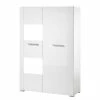 Loftscape Highboard Cely II - Hochglanz Weiß / Matt Weiß