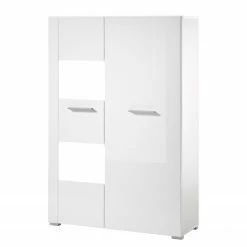 Loftscape Highboard Cely II - Hochglanz Weiß / Matt Weiß