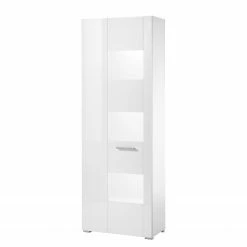 Loftscape Standvitrine Cely - Hochglanz Weiß / Matt Weiß