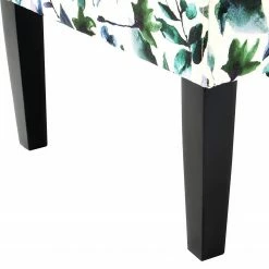 Kayoom Polsterstuhl Indira II - Webstoff / Buche massiv - Schwarz / Grün & Weiß -WOHNZIMMERMÖBEL Verkäufe 1000214193 200529 06041400118 DETAILS P000000001000214193