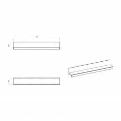 Loftscape Wohnwand Cely I (4-teilig) - Hochglanz Weiß / Matt Weiß -WOHNZIMMERMÖBEL Verkäufe 1000214312 200527 07015500163 SKETCH DETAILS P000000001000214312 sketch