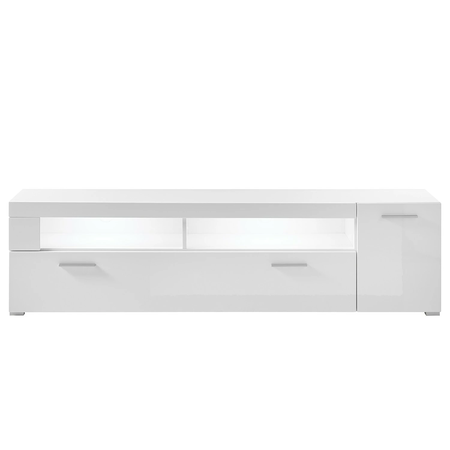 Loftscape Wohnwand Cely III (4-teilig) - Hochglanz Weiß / Matt Weiß 15 Loftscape Wohnwand Cely III (4-teilig) - Hochglanz Weiß / Matt Weiß – Bild 15