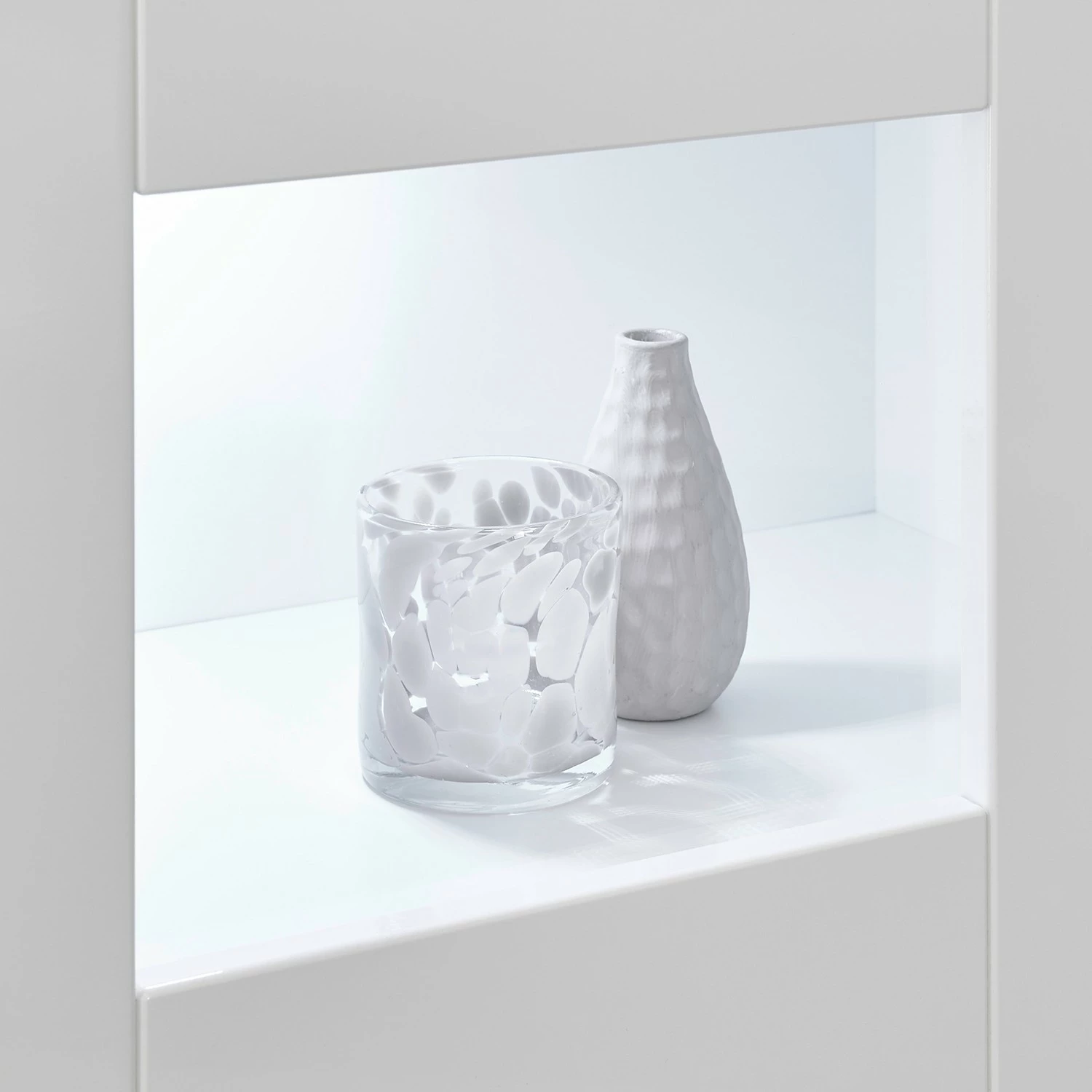 Loftscape Wohnwand Cely III (4-teilig) - Hochglanz Weiß / Matt Weiß 19 Loftscape Wohnwand Cely III (4-teilig) - Hochglanz Weiß / Matt Weiß – Bild 19