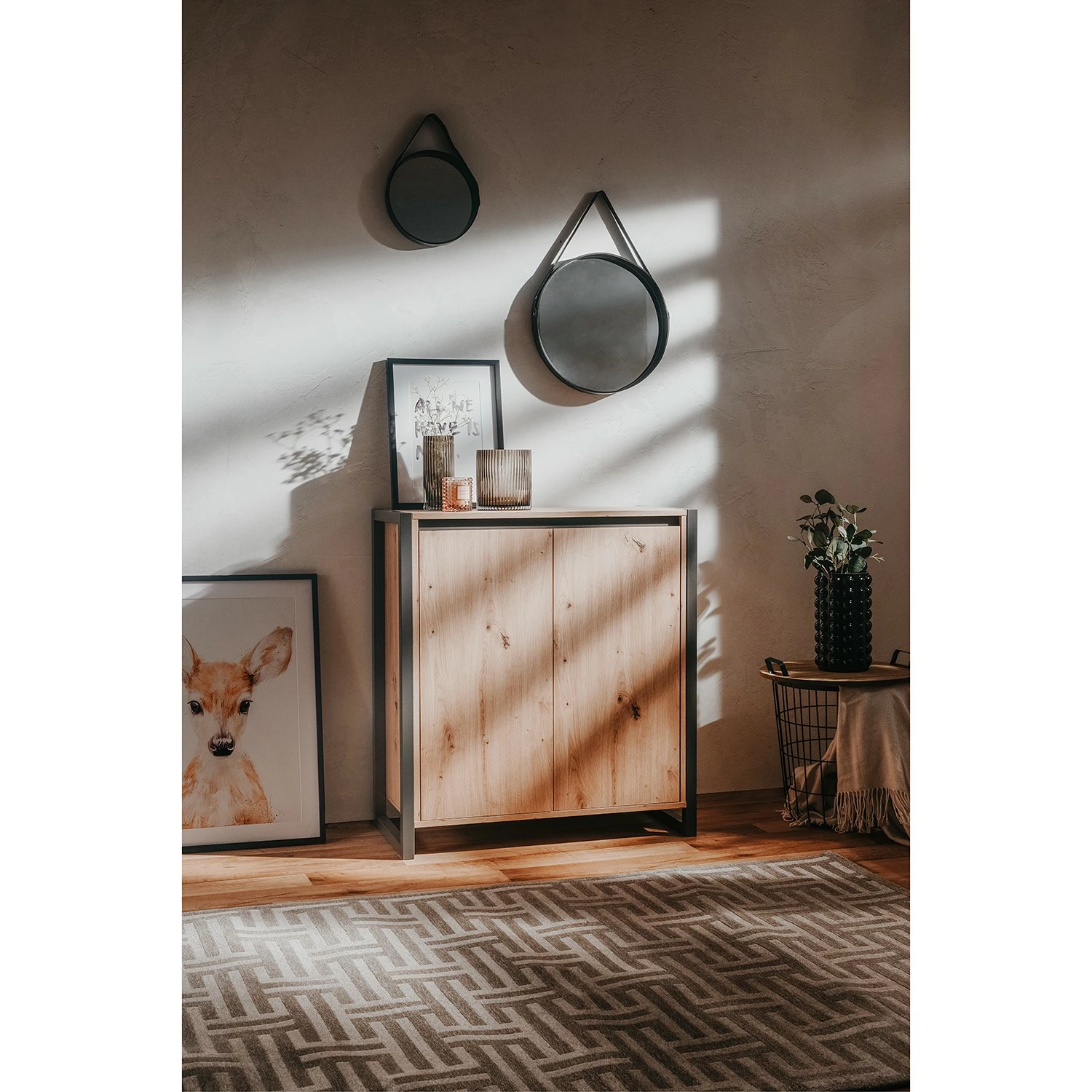 Red Living Kommode Denville I - Eiche Artisan Dekor / Anthrazit 2 Red Living Kommode Denville I - Eiche Artisan Dekor / Anthrazit – Bild 2