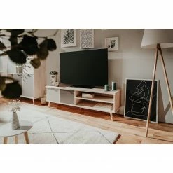 Mørteens TV-Lowboard Elysian - Grau / Eiche Dekor -WOHNZIMMERMÖBEL Verkäufe 1000214491 200608 14155800062 MOOD DETAILS P000000001000214491 mood