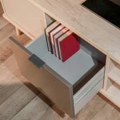 Mørteens TV-Lowboard Elysian - Grau / Eiche Dekor -WOHNZIMMERMÖBEL Verkäufe 1000214491 200608 14160700071 DETAILS P000000001000214491