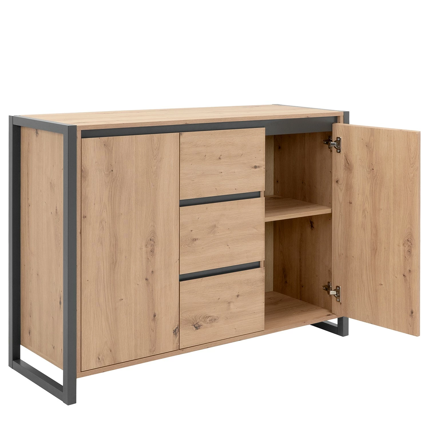 Red Living Kommode Denville II - Eiche Artisan Dekor / Anthrazit 11 Red Living Kommode Denville II - Eiche Artisan Dekor / Anthrazit – Bild 11