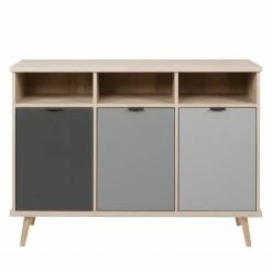 Mørteens Sideboard Elysian - Grau / Eiche Dekor -WOHNZIMMERMÖBEL Verkäufe 1000214503 200608 14174000126 DETAILS P000000001000214503