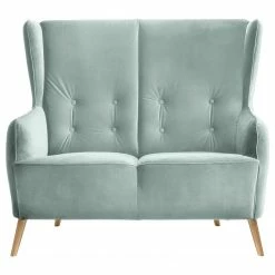 Fredriks Sofa Bonham (2 -Sitzer) - Samt - Pastellblau -WOHNZIMMERMÖBEL Verkäufe 1000215335 201209 18161700126 DETAILS P000000001000215335