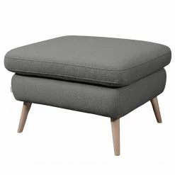 Fredriks Polsterhocker Sawston II - Microfaser - Grau