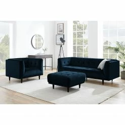 Red Living Sofa Botley (3-Sitzer) - Samt - Marineblau 17 Red Living Sofa Botley (3-Sitzer) - Samt - Marineblau -WOHNZIMMERMÖBEL Verkäufe 1000216238 210107 16315700350 MOOD DETAILS P000000001000216238 mood