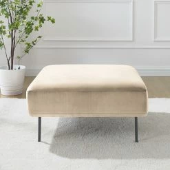 Fredriks Polsterhocker Bleecker - Samt - Creme -WOHNZIMMERMÖBEL Verkäufe 1000216244 210107 16320100413 MOOD DETAILS P000000001000216244 mood