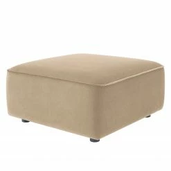 Fredriks Polsterhocker Berlou II - Webstoff - Beige