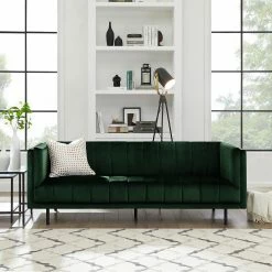 Jack & Alice Sofa Beslon (3-Sitzer) - Webstoff - Dunkelgrün -WOHNZIMMERMÖBEL Verkäufe 1000216255 210107 16320800516 MOOD DETAILS P000000001000216255 mood