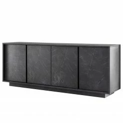 LC Spa Sideboard Carrara - Marmor Anthrazit Dekor